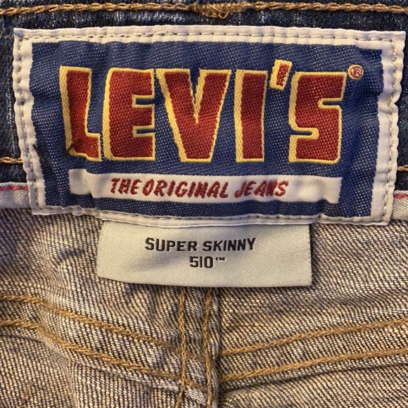 VINTAGE LEVIS Original Jeans Super Skinny 510 W30 L32 - Picture 6 of 10